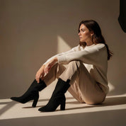 Luxe Laarzen met Hoge Hak en Rits