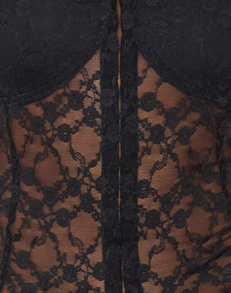 Chita | Kanten Off-Shoulder Corset Top – Getailleerd & Elegant