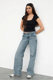 Roja | Straight-Leg Jeans met Lage Taille – Trendy Dames Broek