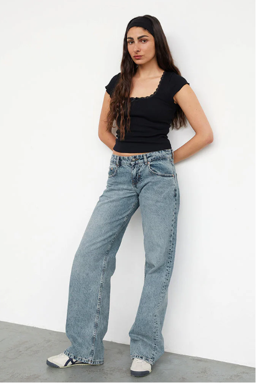 Roja | Straight-Leg Jeans met Lage Taille – Trendy Dames Broek