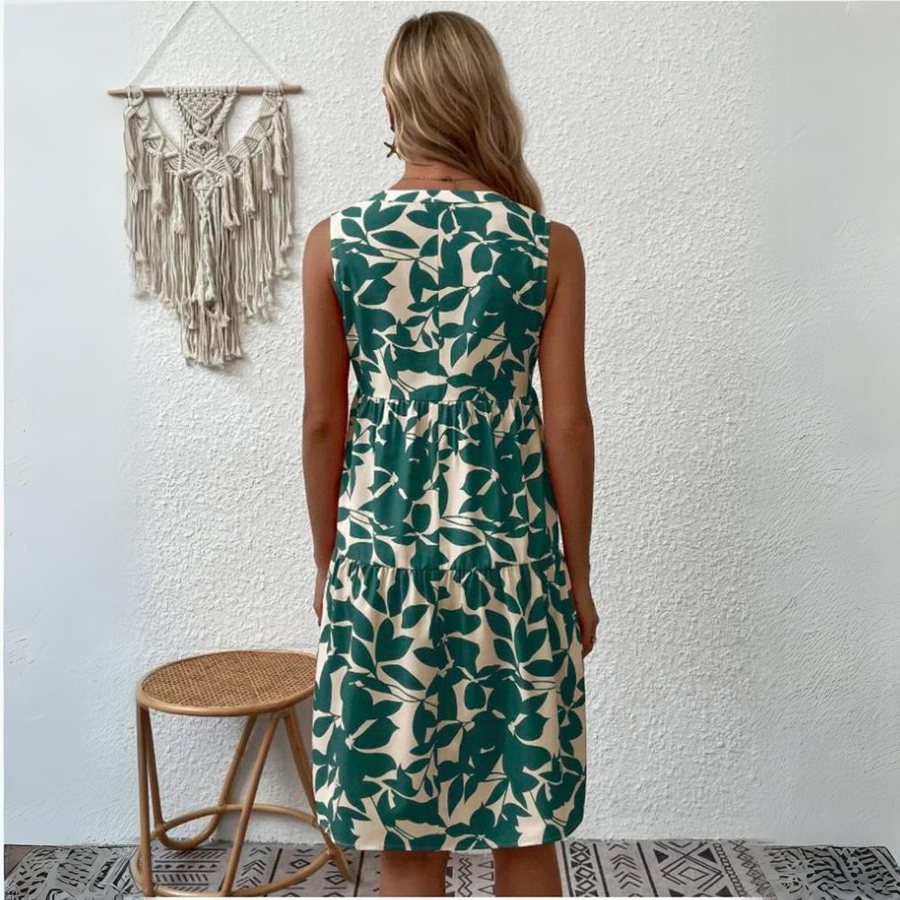 Nynke | Zomerse Katoenen Jurk met Bloemenprint