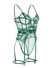 Groene Kanten Body Lingerie met Beugel