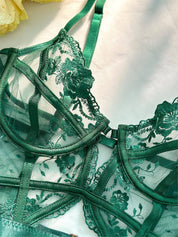 Groene Kanten Body Lingerie met Beugel