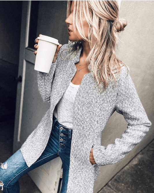 Khloé | Elegante Lange Herfstjas Dames - Lichtgewicht en Warm