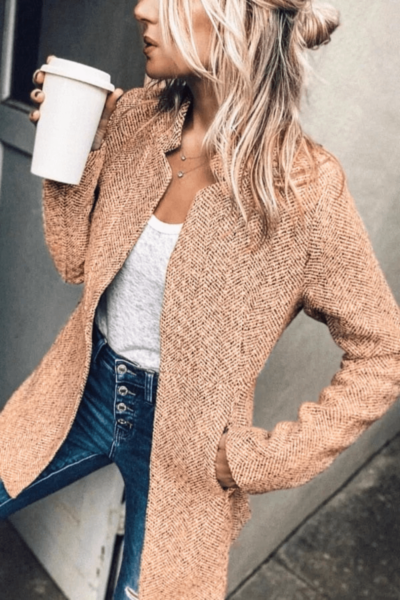 Khloé | Elegante Lange Herfstjas Dames - Lichtgewicht en Warm