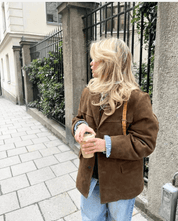 Marbel | Luxe Bruine Suède Dames Jas - Casual Chic