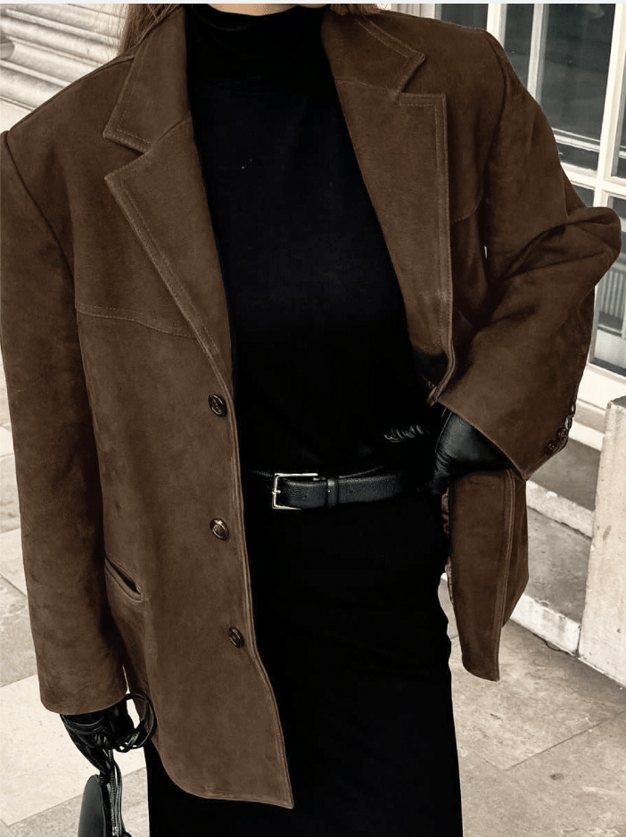 Marbel | Luxe Bruine Suède Dames Jas - Casual Chic