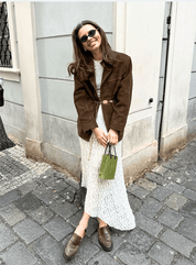 Marbel | Luxe Bruine Suède Dames Jas - Casual Chic