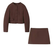 Madison | Trendy Tweedelige Set met Jasje en Rok6