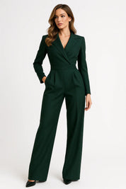 Maya | Dames Jumpsuit Zwart - Elegante V-hals, Wide-leg Pasvorm 3
