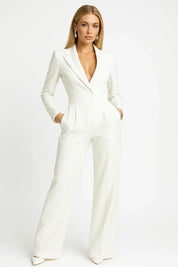 Maya | Dames Jumpsuit Zwart - Elegante V-hals, Wide-leg Pasvorm 4