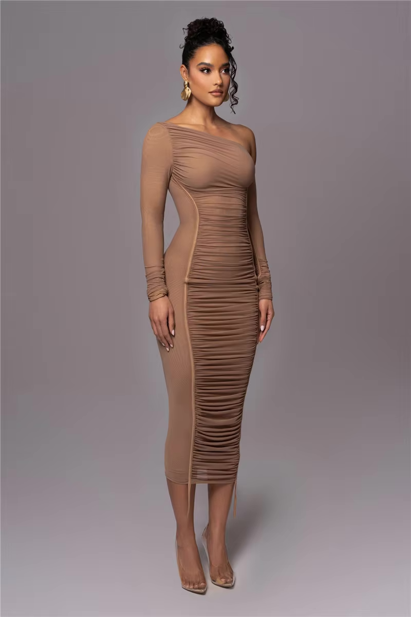 Maya | Dames Midi-jurk - Luxe Zachte Stof met Unieke Details 2