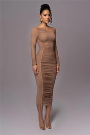 Maya | Dames Midi-jurk - Luxe Zachte Stof met Unieke Details 2