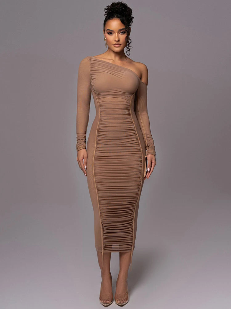 Maya | Dames Midi-jurk - Luxe Zachte Stof met Unieke Details 3