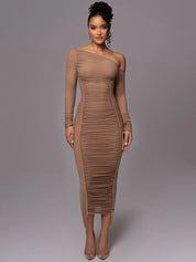 Maya | Dames Midi-jurk - Luxe Zachte Stof met Unieke Details 3