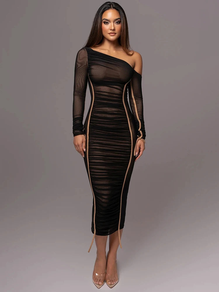 Maya | Dames Midi-jurk - Luxe Zachte Stof met Unieke Details 4