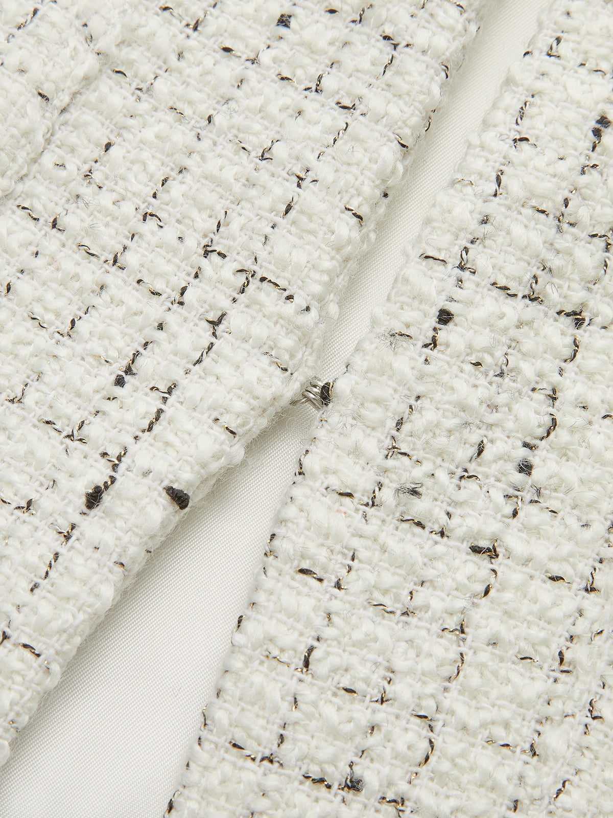 Metria | Dames Jas met Tweed Metalen Details - Regular Fit