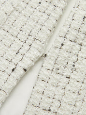 Metria | Dames Jas met Tweed Metalen Details - Regular Fit