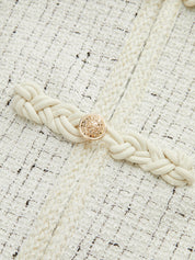 Metria | Dames Jas met Tweed Metalen Details - Regular Fit