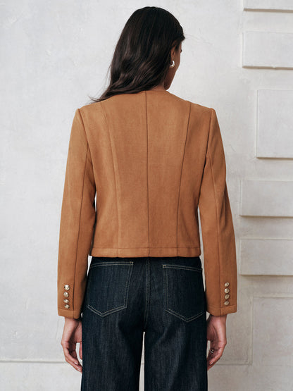 Metrico | Suede Korte Dames Jas - Elegante Pasvorm