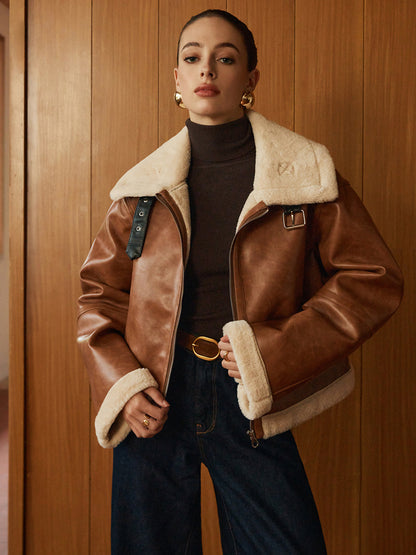 Nilo | Moderne Vegan Leren Jas Dames - Trendy en Comfortabel