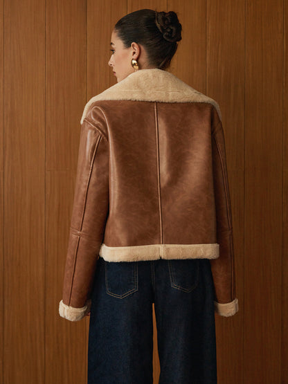 Nilo | Moderne Vegan Leren Jas Dames - Trendy en Comfortabel