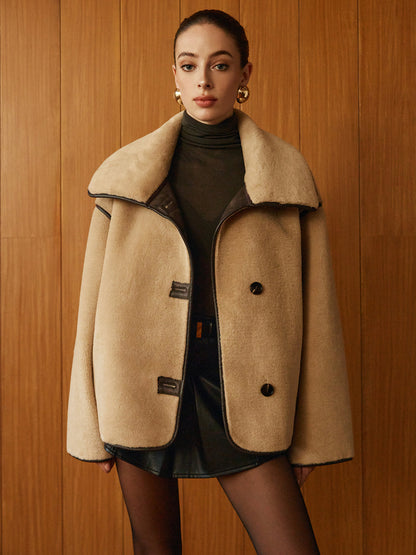 Minky | Suede Winterjas met Teddy Voering - Warm en Stijlvol