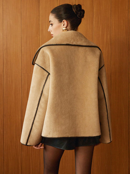 Minky | Suede Winterjas met Teddy Voering - Warm en Stijlvol