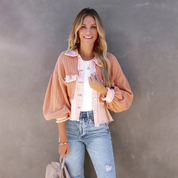 Laila | Vintage Stijl Dames Jas met Pofmouwen en Stijlvolle Knopen