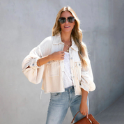 Laila | Vintage Stijl Dames Jas met Pofmouwen en Stijlvolle Knopen