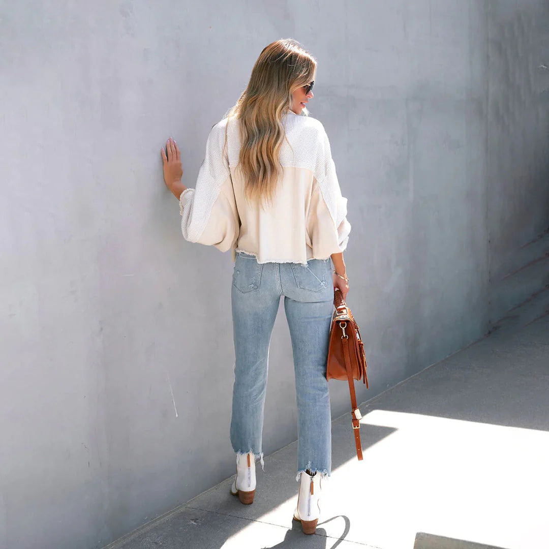 Laila | Vintage Stijl Dames Jas met Pofmouwen en Stijlvolle Knopen