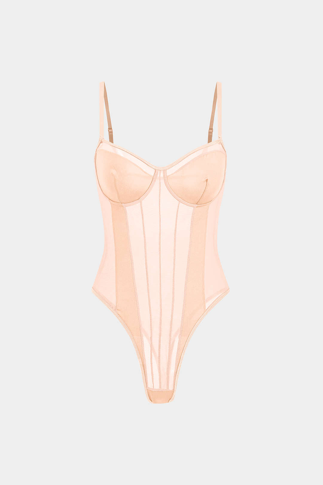 Mira | Dames Bodysuit - Mesh en Patchwork, Elegant Silhouet 12