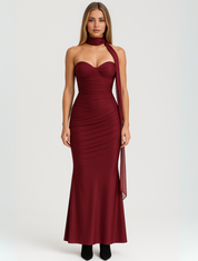 Mireille | Dames Strapless Chokerjurk - Vloerlengte, Elegant en Flatterend 5
