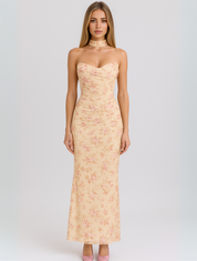 Mireille | Dames Strapless Chokerjurk - Vloerlengte, Elegant en Flatterend 9