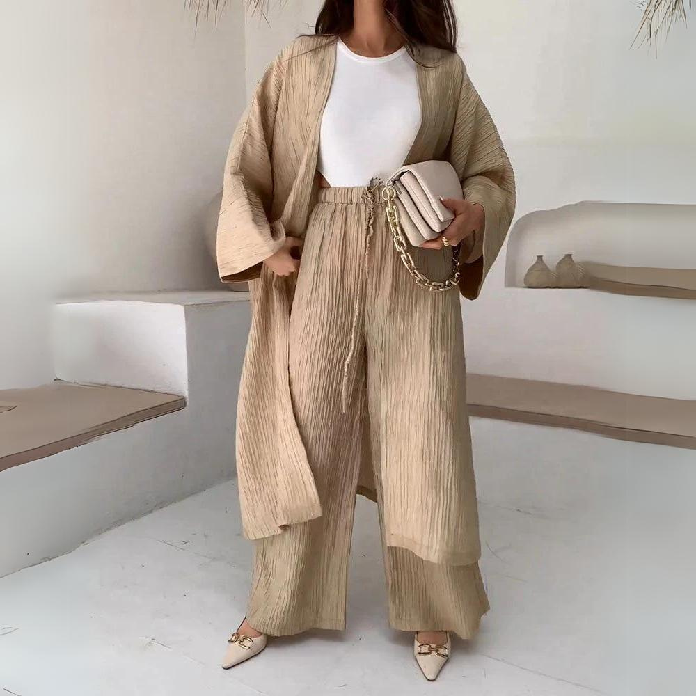 Adri | Tweedelige Set Dames – Elegante Blouse en Wijde Pantalon