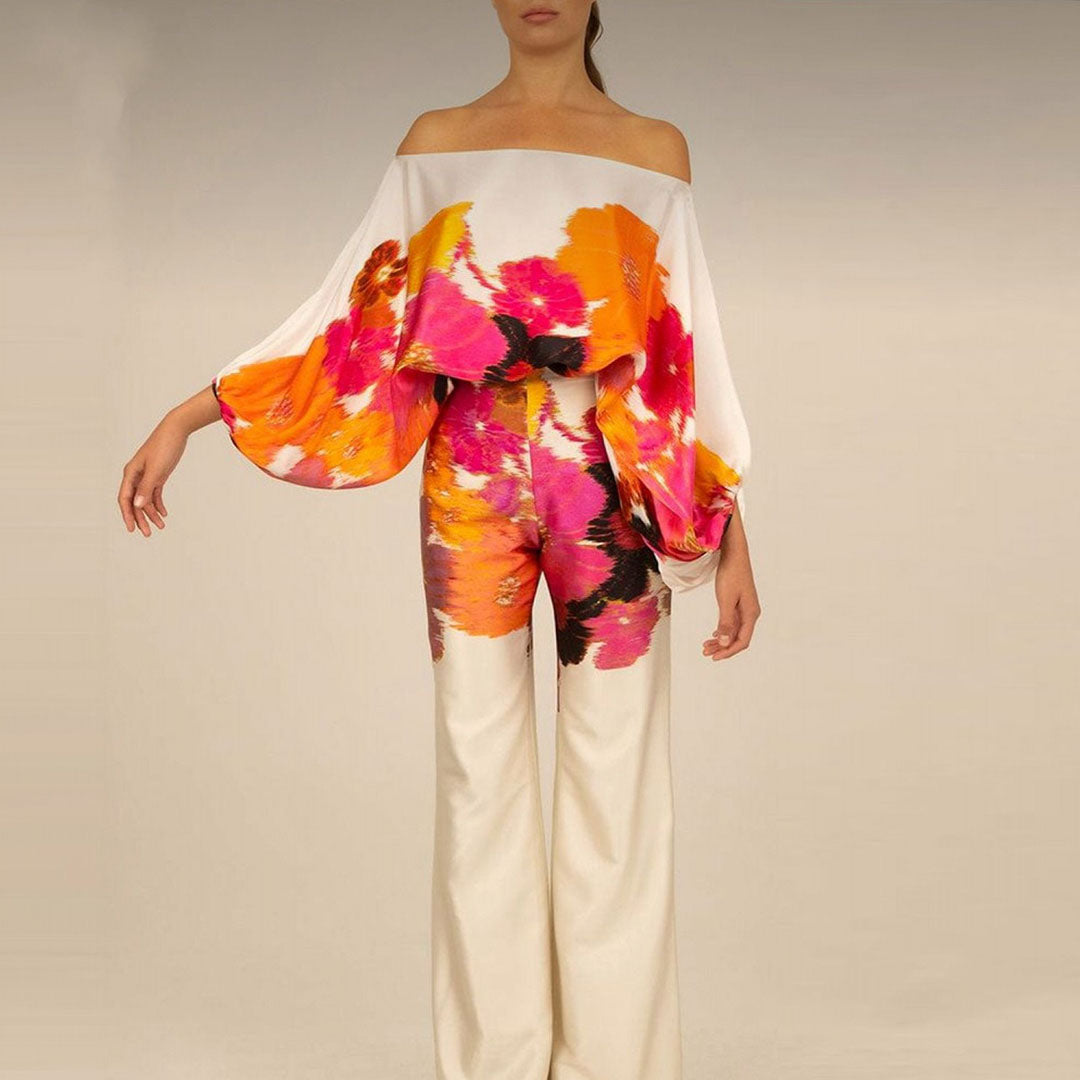 Rome | Glanzende en Elegante Satijn Look Tweedelige Set