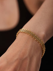 Mystique | Elegante Armband - Titanium Staal, Verstelbaar 17,5-22,5 cm