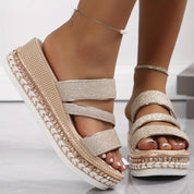 Nola | Stijlvolle Platform Sandalen - Glitter Accent, Comfortabel en Trendy Design