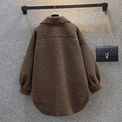 Nyla | Dames Lange Winterjas - Zachte Pluche, Casual Oversized 3