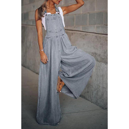 Alise | Tuinbroek Jumpsuit met Wijde Pijpen
