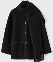 Tems I Luxe Wollen Jas met Sjaal