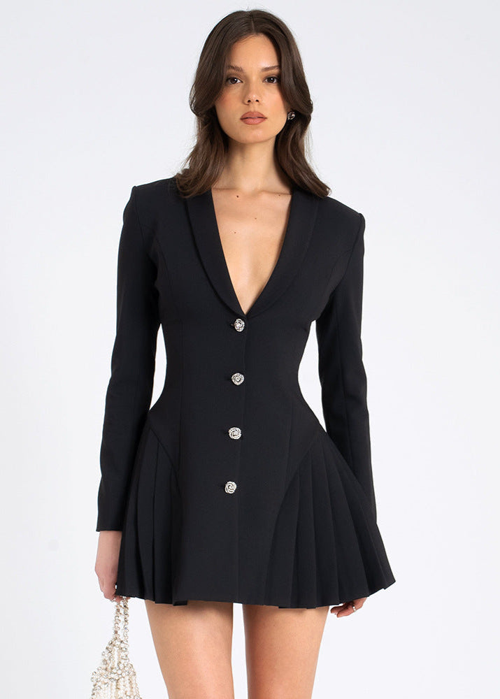 Zuna | Geplooide Blazer Jurk Dames – Chic & Elegant