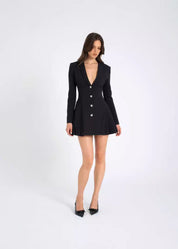 Zuna | Geplooide Blazer Jurk Dames – Chic & Elegant