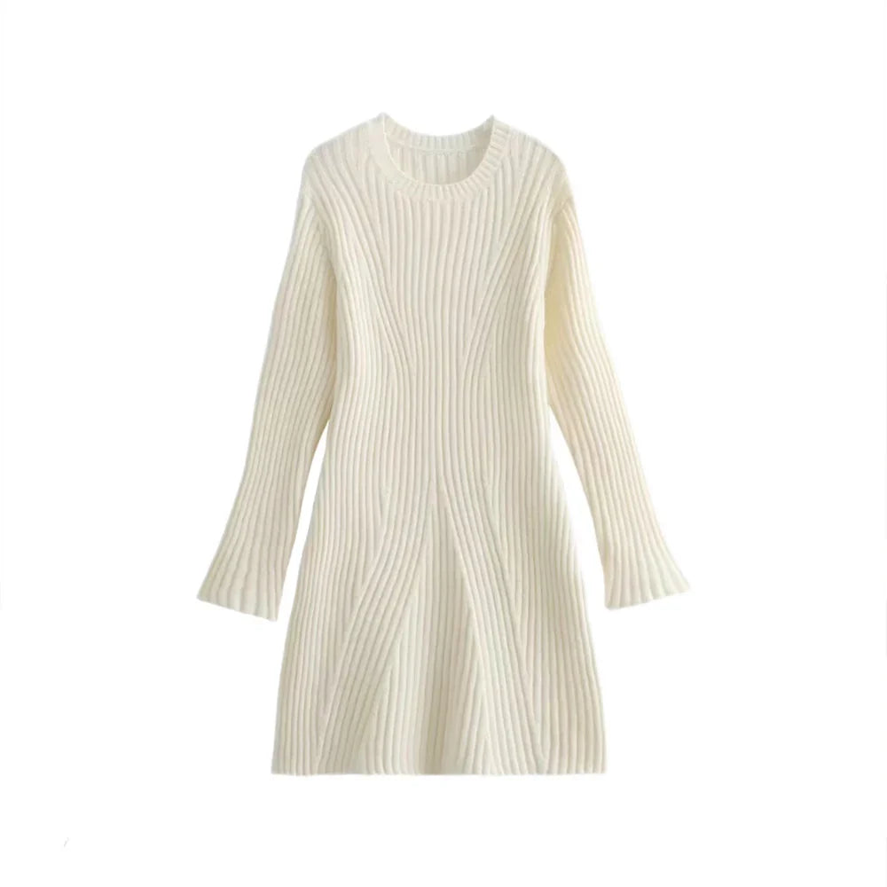 Jacky | Comfy Midi Jurk Met Lange Mouwen