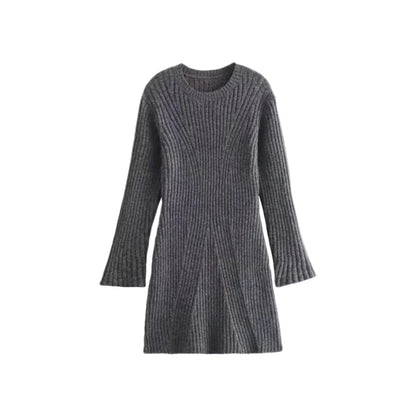 Jacky | Comfy Midi Jurk Met Lange Mouwen
