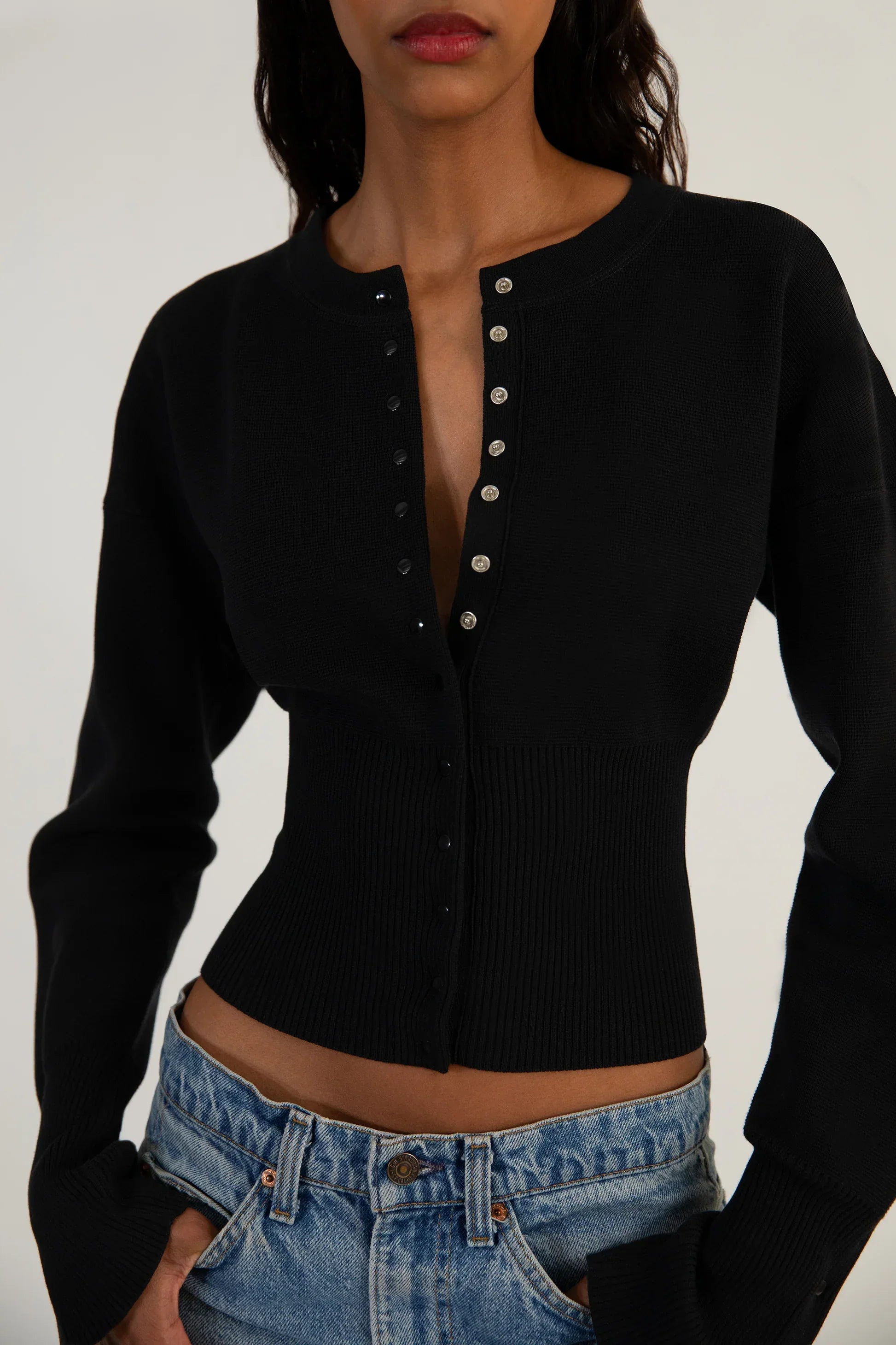 Bertina | Elegante Stretch Vesttop - Gebreide Stof – Getailleerd & Elegant