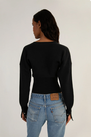 Bertina | Elegante Stretch Vesttop - Gebreide Stof – Getailleerd & Elegant