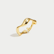 Oceaan | Dames Ring Goud - Verstelbaar, Minimalistisch 18K Verguld 3