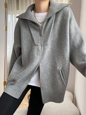 Oliv | Dames Gebreide Cardigan - Casual, Oversized en Comfy