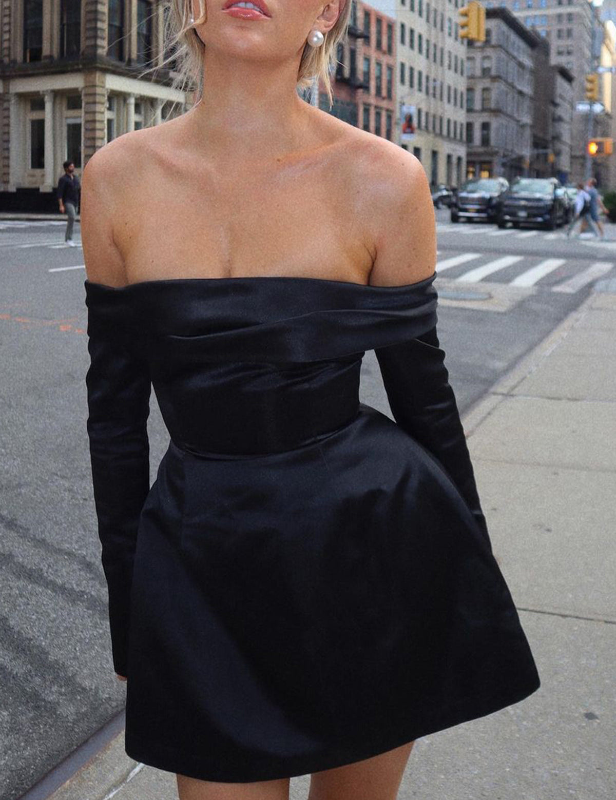 Olivia | Dames Mini-jurk - Geweven Stof, Off-Shoulder Elegantie 0